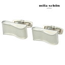 【mila schon】ダブルサイドラインカフスカフス ボタン カフスボタン 可愛い 結婚式 プレゼント 就職祝い 葬式 シンプル アクセサリー メンズ フォー...