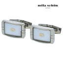 【mila schon】スクエアフレームシェルカフス ホワイトカフス ボタン カフスボタン 可愛い 結婚式 プレゼント 就職祝い 葬式 シンプル アクセサリー ...