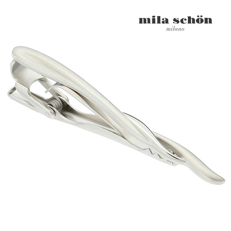 【mila schon】ツイスト&カーブタイピン可愛い ネクタイピン 結婚式 卒業式 就活 プレゼント 就職祝い 葬式 タイピン シンプル アクセサリー メンズ...