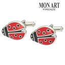 【MONART】テントウムシカフスカフス ボタン カフスボタン 可愛い 結婚式 プレゼント 就職祝い 葬式 シンプル アクセサリー メンズ フォーマル 男性 礼服 喪服 MONART モンアート