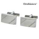 【Orobianco】コーナーストライプカフスカフス ボタン カフスボタン 可愛い 結婚式 プレゼント 就職祝い 葬式 シンプル アクセサリー メンズ フォーマ...