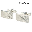 【Orobianco】ロゴチェックカフスカフス ボタン カフスボタン 可愛い 結婚式 プレゼント 就職祝い 葬式 シンプル アクセサリー メンズ フォーマル 男...