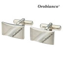 【Orobianco】ロゴセンターストライプカフスカフス ボタン カフスボタン 可愛い 結婚式 プレゼント 就職祝い 葬式 シンプル アクセサリー メンズ フォ...