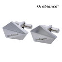 【Orobianco】ペンタゴンプレートロゴカフスカフス ボタン カフスボタン 可愛い 結婚式 プレゼント 就職祝い 葬式 シンプル アクセサリー メンズ フォ...