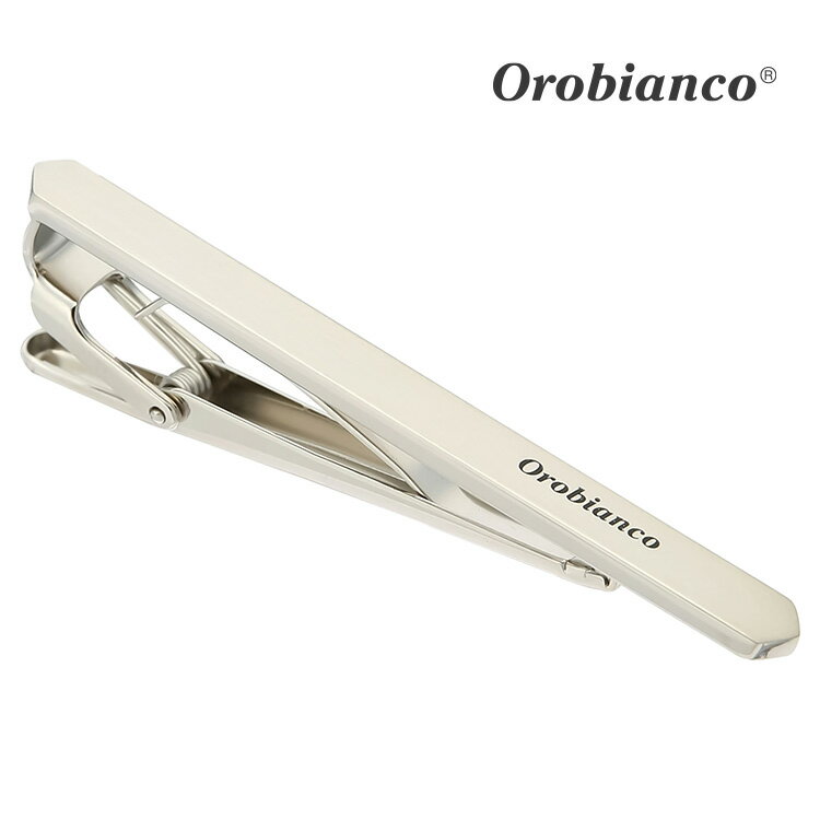 【Orobianco】オロビアンコロゴタイピン可愛い ネクタイピン 結婚式 卒業式 就活 プレゼント 就職祝い 葬式 タイピン シンプル アクセサリー メンズ ...