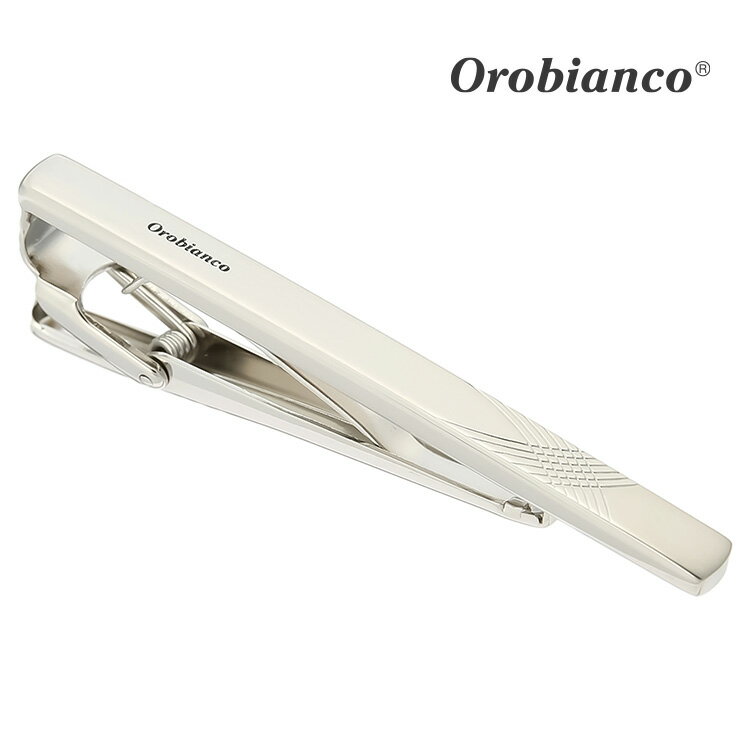 【Orobianco】カーブラインタイピン可愛い ネクタイピン 結婚式 卒業式 就活 プレゼント 就職祝い 葬式 タイピン シンプル アクセサリー メンズ フォ...