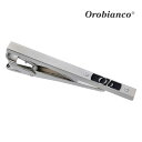 【Orobianco】ビスモチーフObタイピン ブラック可愛い ネクタイピン 結婚式 卒業式 就活 プレゼント 就職祝い 葬式 タイピン シンプル アクセサリー メンズ フォーマル 男性 礼服 喪服 スーツ アクセサリー アクセ Orobianco オロビアンコ
