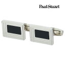【Paul Stuart】レクタングルオニキスカフスカフス ボタン カフスボタン 可愛い 結婚式 プレゼント 就職祝い 葬式 シンプル アクセサリー メンズ フ...