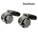 【Paul Stuart】ノットタイプカフス ブラックカフス ボタン カフスボタン 可愛い 結婚式 プレゼント 就職祝い 葬式 シンプル アクセサリー メンズ ...