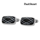 【Paul Stuart】ダイヤパターンオニキスカフス ブラック 真鍮xオニキス カフス 結婚式 就活 プレゼント 就職祝い シンプル アクセサリー メンズ フォーマル 男性 スーツ アクセサリー アクセ Paul Stuart ポールスチュアート ポール スチュアート