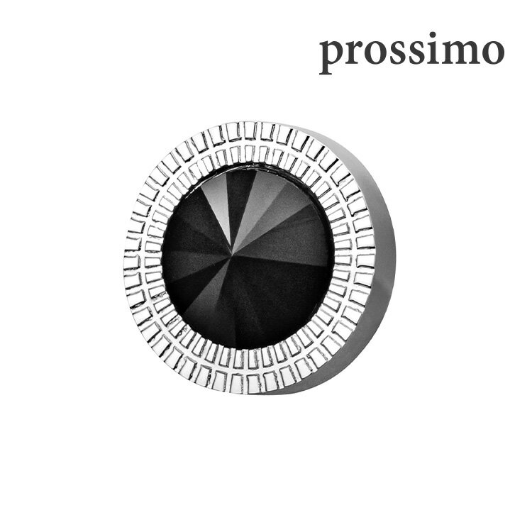 【prossimo】ラウンドブラックガラスピンズピンズ ピンバッジ 飾り 方 男の子 ブランド おしゃれな 付け方 誕生日 ギフト プレゼント 就職祝い シンプ...