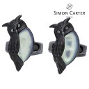 【SIMON CARTER】アウルカフスカフス ボタン カフスボタン 可愛い 結婚式 プレゼント 就職祝い 葬式 シンプル アクセサリー メンズ フォーマル 男性 礼服 喪服 SIMON CARTER サイモンカーター サイモン カーター 白蝶貝