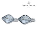 【SIMON CARTER】ロンバスシェイプカフス クリアカラーカフス ボタン カフスボタン 可愛い 結婚式 プレゼント 就職祝い シンプル アクセサリー メン...