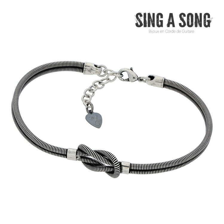 【SING A SONG】ダブルギターストリングブレス グリーフノット バングル ブレスレット 可愛い プレゼント シンプル アクセサリー メンズ 男性 レディース 女性 ギフト ギター 弦 ストリングス SING A SONG シング ア ソング