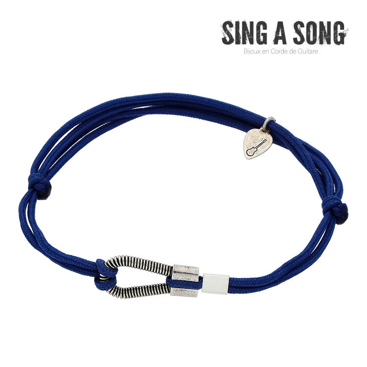 【SING A SONG】パラコードブレスレットネイビーブルー バングル ブレスレット 可愛い プレゼント シン..