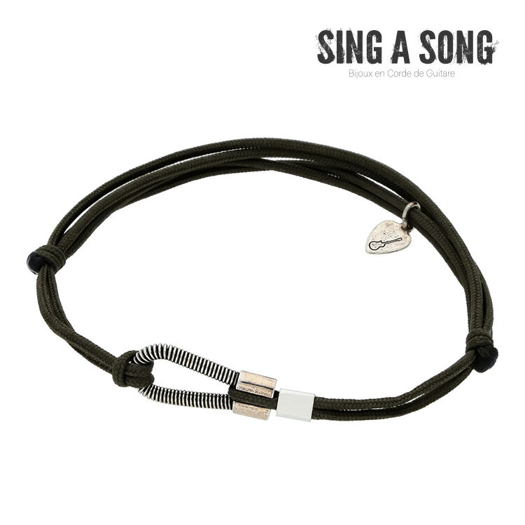 【SING A SONG】パラコードブレスレット カーキ バングル ブレスレット 可愛い プレゼント シンプル ア..
