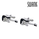 【SWANK】【スワンク】エレキギターカフス ブラックカフス ボタン カフスボタン 可愛い 結婚式 プレゼント 就職祝い 葬式 シンプル アクセサリー メンズ ...