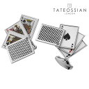【TATEOSSIAN】プレイングカードカフスカフス ボタン カフスボタン 可愛い 結婚式 プレゼント 就職祝い 葬式 シンプル アクセサリー メンズ フォーマ...
