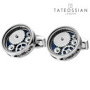 【TATEOSSIAN】メカニカルカールセルギアカフスカフス ボタン カフスボタン 可愛い 結婚式 プレゼント 就職祝い 葬式 シンプル アクセサリー メンズ ...