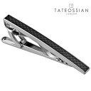 【TATEOSSIAN】カーボンタイピン ブラック可愛い ネクタイピン 結婚式 卒業式 就活 プレゼント 就職祝い 葬式 タイピン シンプル アクセサリー メン...