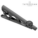 【TATEOSSIAN】【WEB限定】地球儀モチーフタイピン ブラック 可愛い ネクタイピン 結婚式 卒業式 就活 プレゼント 就職祝い 葬式 タイピン シンプル アクセサリー メンズ フォーマル 男性 礼服 喪服 スーツ アクセサリー tateossian タテオシアン カフスギャラリー限定