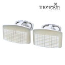 【THOMPSON】グラフチェックシェルカフスカフス ボタン カフスボタン 可愛い 結婚式 プレゼント 就職祝い 葬式 シンプル アクセサリー メンズ フォーマ...