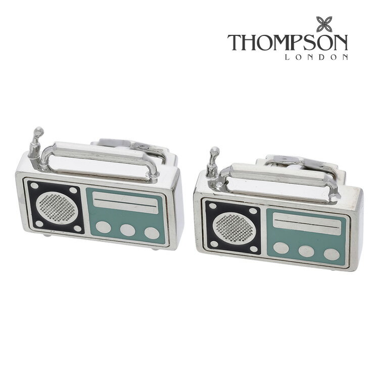 【THOMPSON】ラジオカフスカフス ボタン カフスボタン 可愛い 結婚式 プレゼント 就職祝い 葬式 シンプ..