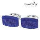 【THOMPSON】グラフチェックブルージェイドカフスカフス ボタン カフスボタン 可愛い 結婚式 プレゼント 就職祝い 葬式 シンプル アクセサリー メンズ フォーマル 男性 礼服 喪服 THOMPSON トンプソン
