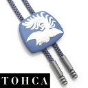 ループタイ メンズ 取寄品 ループタイ ブランド 取寄品 陶華 TOHCA 台形 鳳凰フェニックス ブルーのループタイ ポーラータイ 誕生日 贈り物 プチギフト...
