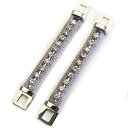 メッシュベルト×クリアストーン シルバー カフスチャーム カフスチェーン カフス シルバー カフスマニア