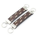 ブラウン革レザー ダブルステッチ カフスチャーム カフスチェーン カフス スーツアクセサリー専門店 誕生日 プレゼント プチギフト おしゃれ カフスマニア