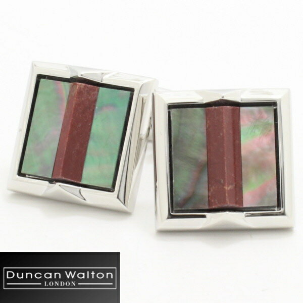 DuncanWalton Lupeレッドジャスバーと黒蝶貝 カフス カフスボタン カフリンクス cufflinks cuffs メンズ 男性 カフス おしゃれ プレゼント プチギフト 誕生日 贈り物 お祝い パーティー 結婚式 披露宴 お洒落 スーツアクセサリー専門店 父の日 ギフトにも カフスマニア