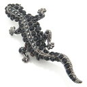 ラペルピン メンズ 結婚式 ラペルピン メンズ 結婚式 ワイルドな貴方にブラック トカゲの艶めきブローチラペルピン 誕生日 贈り物 プチギフト スーツアクセサリ...