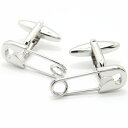 思わず触りたくなるリアルな安全ピン カフス カフスボタン カフリンクス cufflinks cuffs メンズ 男性 結婚式 ユニーク おもしろ 面白 面白い スーツアクセサリー専門店 父の日 ギフトにも ブライダル 披露宴 二次会 お呼ばれ パーティー おしゃれ カフスマニア