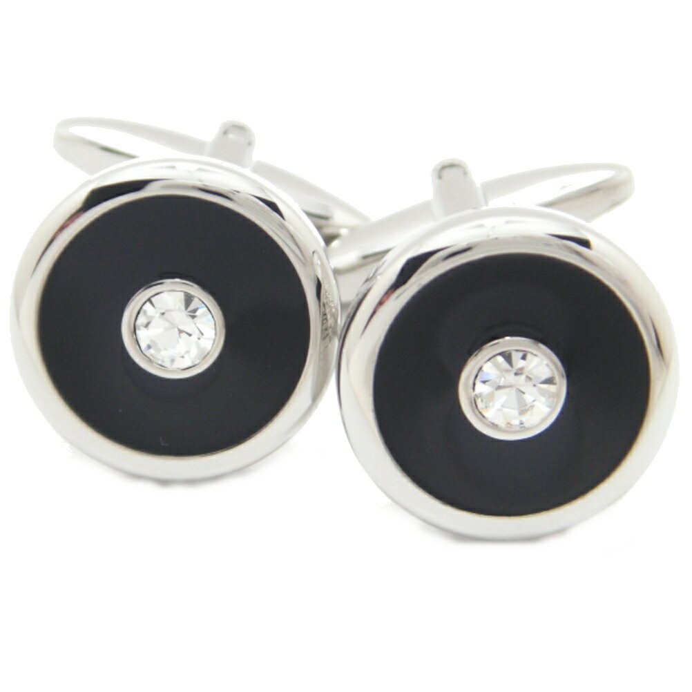 ブラックとダイヤのダンディなカフス カフスボタン カフリンクス cufflinks cuffs メンズ 男性 スーツアクセサリー専門店 父の日 ギフトにも 誕生...