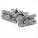 勇気とガッツを袖元に 勇ましい戦車 カフス カフスボタン カフリンクス cufflinks cuffs メンズ 男性 結婚式 ユニーク おもしろ 面白 面白い ...