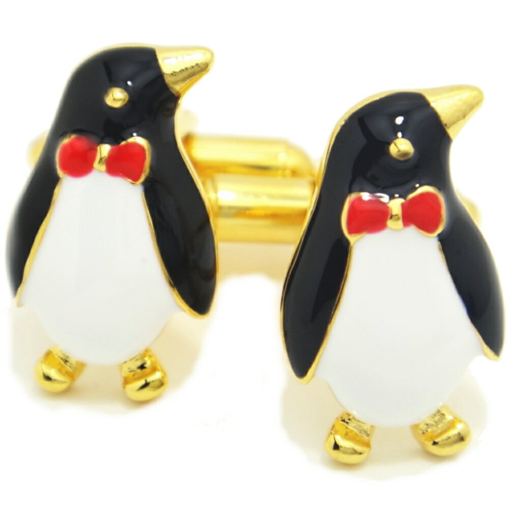 おすましペンギン カフス カフスボタン カフリンクス cufflinks cuffs メンズ 男性 ユニーク おもしろ 面白 面白い 動物 植物シリーズ スーツアクセサリー専門店 父の日 ギフトにも 誕生日 プレゼント プチギフト おしゃれ カフスマニア