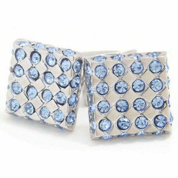 爽やかゴージャスな水色ストーン カフス カフスボタン カフリンクス cufflinks cuffs メンズ 男性 スーツアクセサリー専門店 父の日 ギフトにも ...