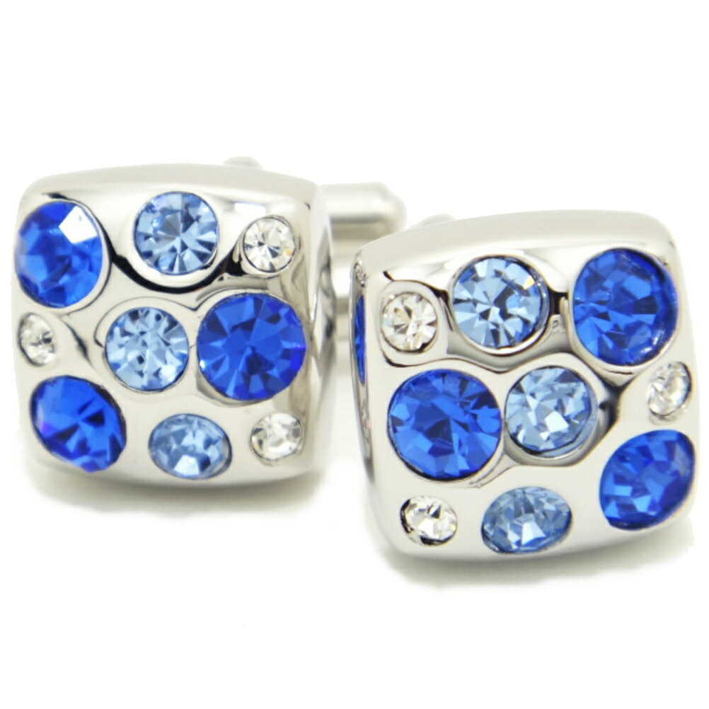 はじけるシャボン玉 ブルーストーンの輝きカフス カフスボタン カフリンクス cufflinks cuffs メンズ 男性 スーツアクセサリー専門店 父の日 ギフ...