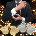 ミッキーマウスのゴールド&シルバーカフス (カフリンクス/cuffs/cuff/カフスボタン】【あす楽対応】【メール便・ネコポス対応】【コンビニ受取対応商品】【5,400円以上で送料無料】 カフス おしゃれ プレゼント 結婚式 ユニーク キャラクター ゴールド シルバー cm
