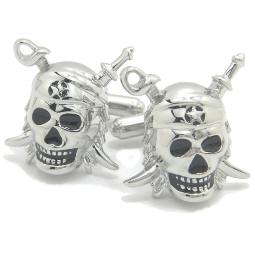 パイレーツ ナイフとスカル カフス カフスボタン カフリンクス cufflinks cuffs メンズ 男性 結婚式 ユニーク おもしろ 面白 面白い キャラク...