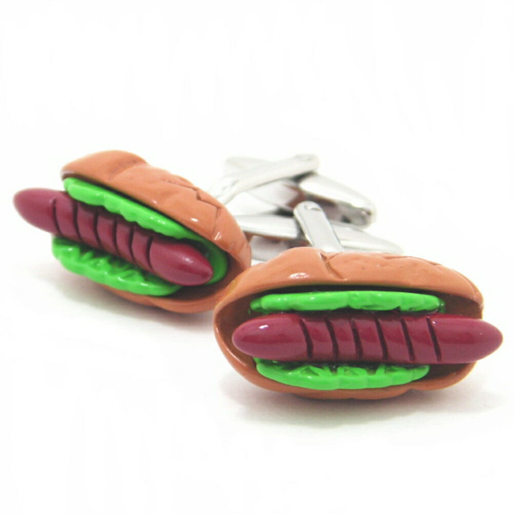 思わずお腹がGoo ホットドック カフス カフスボタン カフリンクス cufflinks cuffs メンズ 男性 結婚式 ユニーク おもしろ 面白 面白い ド...