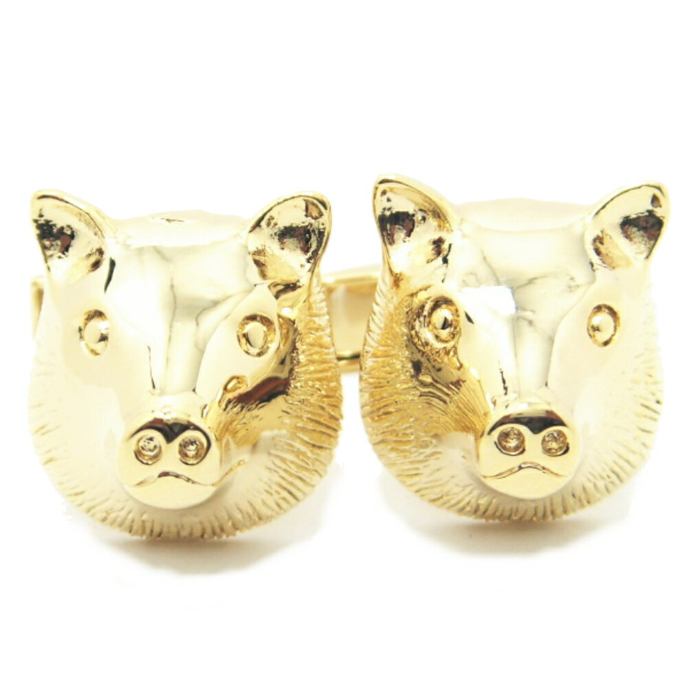 アウトレット つぶらな瞳がキュート 黄金の豚さんカフス カフスボタン カフリンクス cufflinks cuffs メンズ 男性 結婚式 ユニーク おもしろ 面...