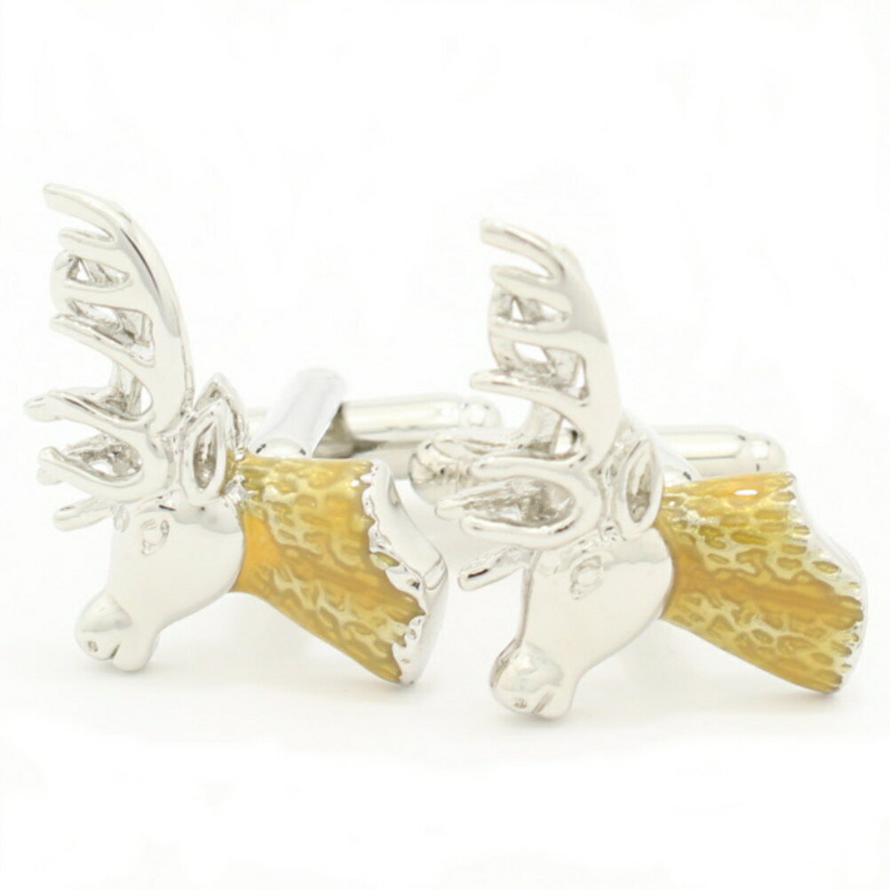 MerryX'mas 角が立派なトナカイ 鹿 カフス カフスボタン カフリンクス cufflinks cuffs メンズ 男性 結婚式 ユニーク おもしろ 面白...