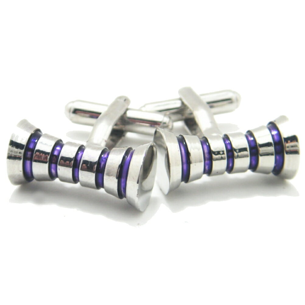 パープル スプールのスタイリッシュなカフス カフスボタン カフリンクス cufflinks cuffs メンズ 男性 スーツアクセサリー専門店 父の日 ギフトに...