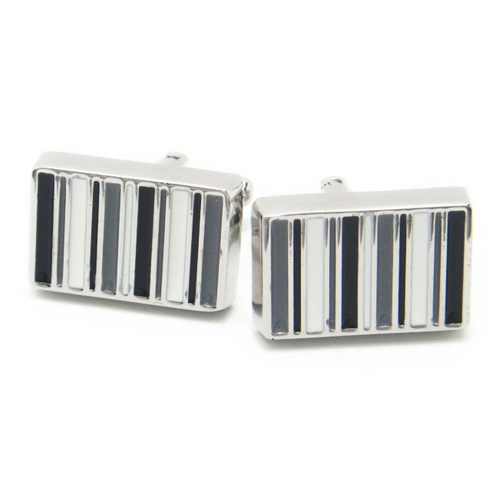 モノトーン ボーダー ストライプ カフス カフリンクス カフスボタン スーツアクセサリー専門店 誕生日 プレゼント プチギフト おしゃれ カフスマニア