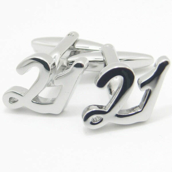 今世紀を生きる証? ナンバー21のシルバーカフス カフスボタン カフリンクス cufflinks cuffs メンズ 男性 結婚式 ユニーク おもしろ 面白 面...