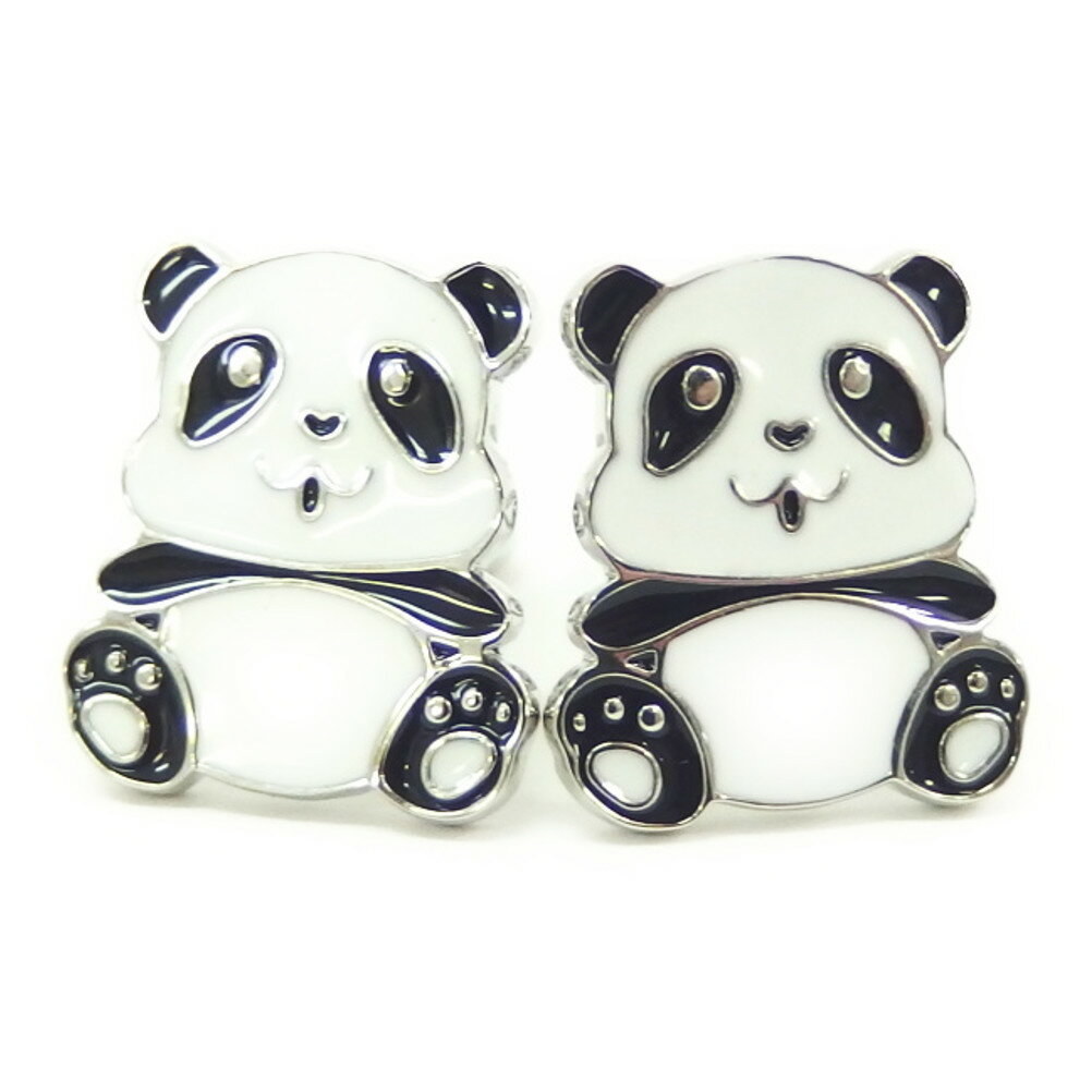 愛嬌たっぷりパンダイラスト カフス カフスボタン カフリンクス cufflinks cuffs メンズ 男性 ユニーク おもしろ 面白 面白い 動物 植物シリー...