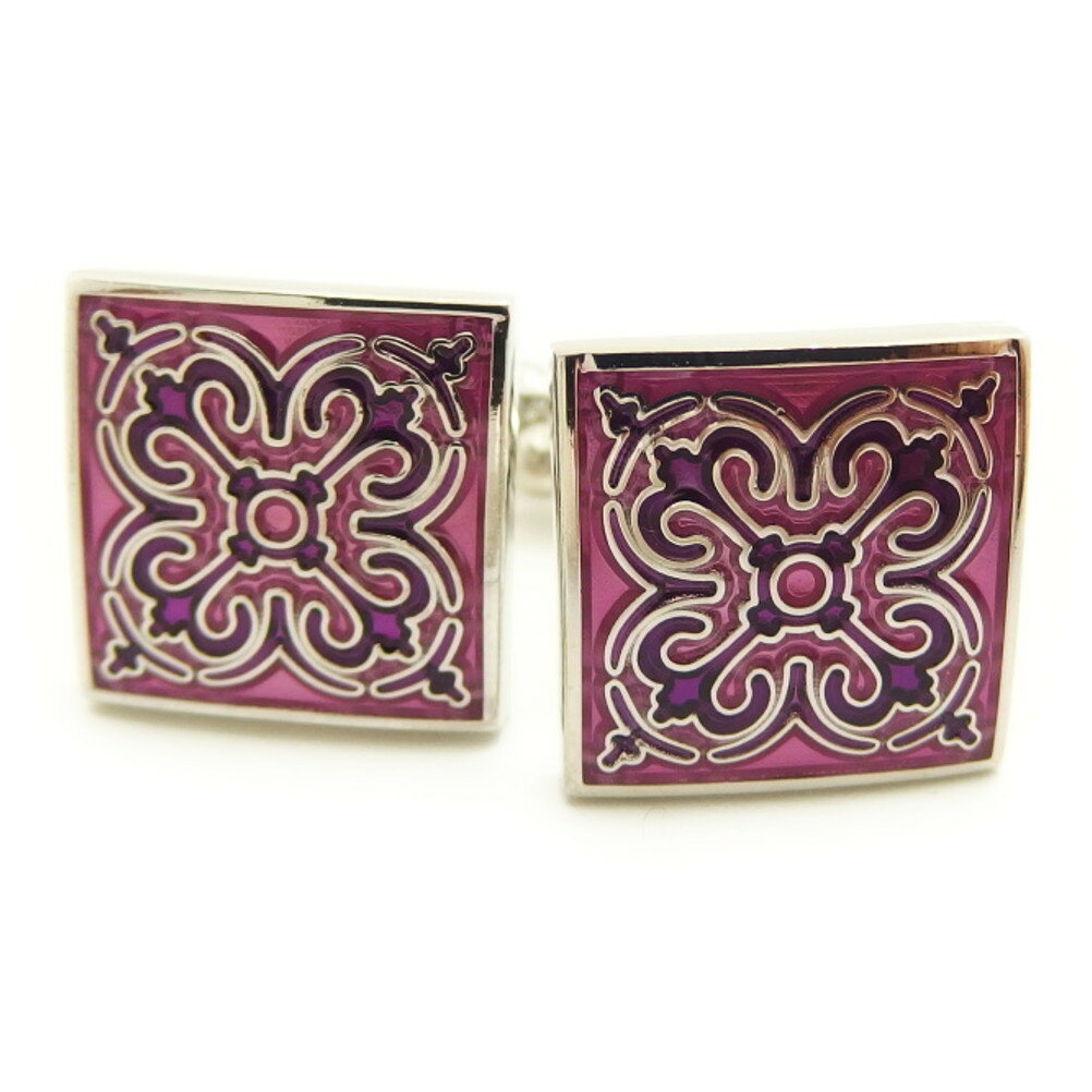 アウトレット紳士に似合うエキゾチックなピンクのスクエアカフス カフスボタン カフリンクス cufflinks cuffs メンズ 男性 スーツアクセサリー専門店...