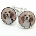 ビーグル犬の肖像画風カフス カフスボタン カフリンクス cufflinks cuffs メンズ 男性 ユニーク おもしろ 面白 面白い 動物 植物シリーズ スーツアクセサリー専門店 父の日 ギフトにも 誕生日 プレゼント プチギフト おしゃれ カフスマニア